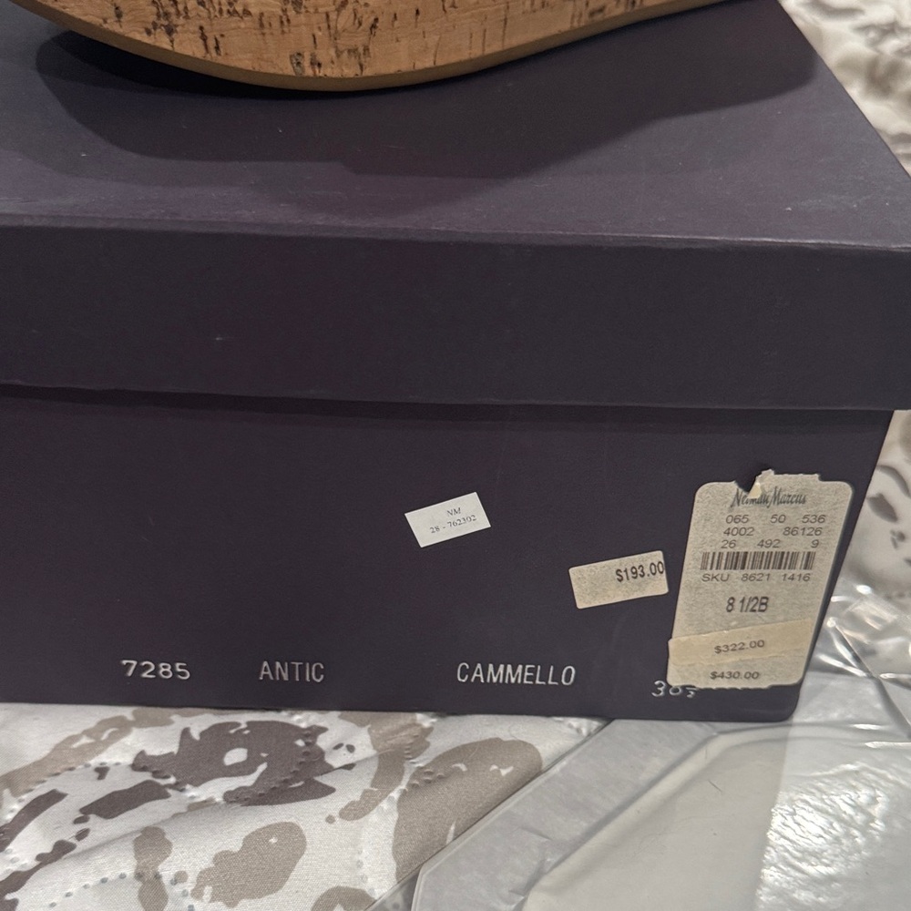 Prada Brown Cork Wedge Sandals
